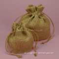 Perfect Stitched Natural Burlap Round Bottom Bag